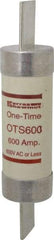 Ferraz Shawmut - 300 VDC, 600 VAC, 600 Amp, Fast-Acting General Purpose Fuse - Clip Mount, 13-3/8" OAL, 20 at DC, 50 at AC kA Rating, 3-1/8" Diam - USA Tool & Supply