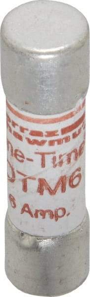 Ferraz Shawmut - 250 VAC, 6 Amp, Fast-Acting General Purpose Fuse - Clip Mount, 1-1/2" OAL, 10 at AC kA Rating, 13/32" Diam - USA Tool & Supply