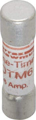 Ferraz Shawmut - 250 VAC, 6 Amp, Fast-Acting General Purpose Fuse - Clip Mount, 1-1/2" OAL, 10 at AC kA Rating, 13/32" Diam - USA Tool & Supply