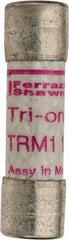 Ferraz Shawmut - 250 VAC, 1.25 Amp, Time Delay General Purpose Fuse - Clip Mount, 1-1/2" OAL, 10 at AC kA Rating, 13/32" Diam - USA Tool & Supply