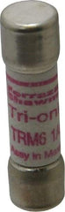 Ferraz Shawmut - 250 VAC, 6.25 Amp, Time Delay General Purpose Fuse - Clip Mount, 1-1/2" OAL, 10 at AC kA Rating, 13/32" Diam - USA Tool & Supply