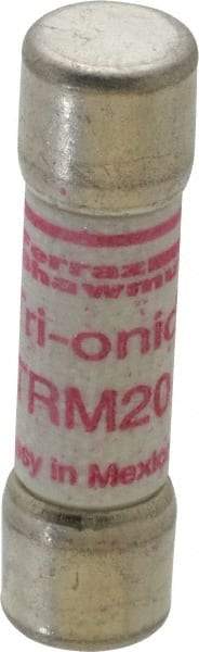 Ferraz Shawmut - 250 VAC, 20 Amp, Time Delay General Purpose Fuse - Clip Mount, 1-1/2" OAL, 10 at AC kA Rating, 13/32" Diam - USA Tool & Supply