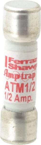 Ferraz Shawmut - 600 VAC/VDC, 0.5 Amp, Fast-Acting General Purpose Fuse - Clip Mount, 1-1/2" OAL, 100 at AC/DC kA Rating, 13/32" Diam - USA Tool & Supply