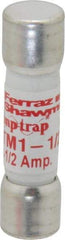 Ferraz Shawmut - 600 VAC/VDC, 1.5 Amp, Fast-Acting General Purpose Fuse - Clip Mount, 1-1/2" OAL, 100 at AC/DC kA Rating, 13/32" Diam - USA Tool & Supply