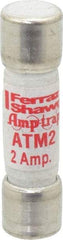 Ferraz Shawmut - 600 VAC/VDC, 2 Amp, Fast-Acting General Purpose Fuse - Clip Mount, 1-1/2" OAL, 100 at AC/DC kA Rating, 13/32" Diam - USA Tool & Supply