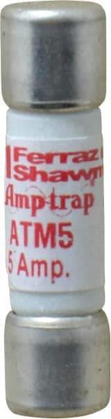 Ferraz Shawmut - 600 VAC/VDC, 5 Amp, Fast-Acting General Purpose Fuse - Clip Mount, 1-1/2" OAL, 100 at AC/DC kA Rating, 13/32" Diam - USA Tool & Supply