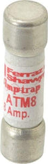 Ferraz Shawmut - 600 VAC/VDC, 8 Amp, Fast-Acting General Purpose Fuse - Clip Mount, 1-1/2" OAL, 100 at AC/DC kA Rating, 13/32" Diam - USA Tool & Supply