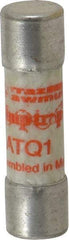 Ferraz Shawmut - 500 VAC, 1 Amp, Time Delay Midget Fuse - Clip Mount, 1-1/2" OAL, 10 at AC kA Rating, 13/32" Diam - USA Tool & Supply