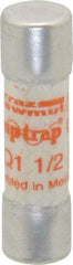 Ferraz Shawmut - 500 VAC, 1.5 Amp, Time Delay General Purpose Fuse - Clip Mount, 1-1/2" OAL, 10 at AC kA Rating, 13/32" Diam - USA Tool & Supply