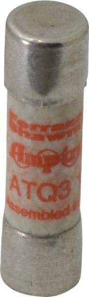 Ferraz Shawmut - 500 VAC, 3.5 Amp, Time Delay General Purpose Fuse - Clip Mount, 1-1/2" OAL, 10 at AC kA Rating, 13/32" Diam - USA Tool & Supply