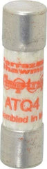 Ferraz Shawmut - 500 VAC, 4 Amp, Time Delay General Purpose Fuse - Clip Mount, 1-1/2" OAL, 10 at AC kA Rating, 13/32" Diam - USA Tool & Supply