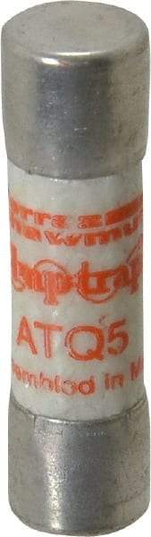Ferraz Shawmut - 500 VAC, 5 Amp, Time Delay General Purpose Fuse - Clip Mount, 1-1/2" OAL, 10 at AC kA Rating, 13/32" Diam - USA Tool & Supply