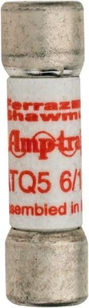 Ferraz Shawmut - 500 VAC, 5.6 Amp, Time Delay General Purpose Fuse - Clip Mount, 1-1/2" OAL, 10 at AC kA Rating, 13/32" Diam - USA Tool & Supply