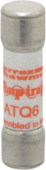 Ferraz Shawmut - 500 VAC, 6 Amp, Time Delay General Purpose Fuse - Clip Mount, 1-1/2" OAL, 10 at AC kA Rating, 13/32" Diam - USA Tool & Supply