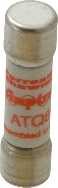 Ferraz Shawmut - 500 VAC, 8 Amp, Time Delay General Purpose Fuse - Clip Mount, 1-1/2" OAL, 10 at AC kA Rating, 13/32" Diam - USA Tool & Supply