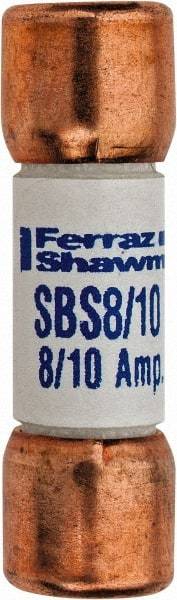Ferraz Shawmut - 600 VAC, 0.8 Amp, Fast-Acting General Purpose Fuse - Clip Mount, 1-3/8" OAL, 100 at AC kA Rating, 13/32" Diam - USA Tool & Supply