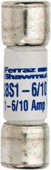 Ferraz Shawmut - 600 VAC, 1.6 Amp, Fast-Acting General Purpose Fuse - Clip Mount, 1-3/8" OAL, 100 at AC kA Rating, 13/32" Diam - USA Tool & Supply