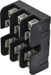 Ferraz Shawmut - 3 Pole, 14 to 6 AWG, 600 VAC/VDC, 30 Amp, DIN Rail Mount, Screw Mount Fuse Block - 13/32 Inch Diameter x 1-1/2 Inch Fuse Length, 3.04 Inch Long x 2.35 Inch Wide x 1.31 Inch High Block - USA Tool & Supply