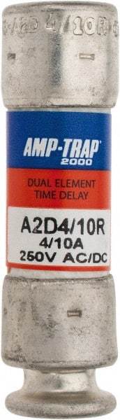 Ferraz Shawmut - 250 VAC/VDC, 0.4 Amp, Time Delay General Purpose Fuse - Clip Mount, 51mm OAL, 100 at DC, 200 at AC kA Rating, 9/16" Diam - USA Tool & Supply