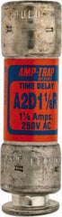 Ferraz Shawmut - 250 VAC/VDC, 1.13 Amp, Time Delay General Purpose Fuse - Clip Mount, 51mm OAL, 100 at DC, 200 at AC kA Rating, 9/16" Diam - USA Tool & Supply