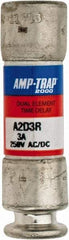 Ferraz Shawmut - 250 VAC/VDC, 3 Amp, Time Delay General Purpose Fuse - Clip Mount, 51mm OAL, 100 at DC, 200 at AC kA Rating, 9/16" Diam - USA Tool & Supply