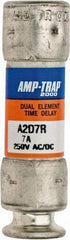 Ferraz Shawmut - 250 VAC/VDC, 7 Amp, Time Delay General Purpose Fuse - Clip Mount, 51mm OAL, 100 at DC, 200 at AC kA Rating, 9/16" Diam - USA Tool & Supply