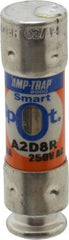 Ferraz Shawmut - 250 VAC/VDC, 8 Amp, Time Delay General Purpose Fuse - Clip Mount, 51mm OAL, 100 at DC, 200 at AC kA Rating, 9/16" Diam - USA Tool & Supply