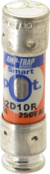 Ferraz Shawmut - 250 VAC/VDC, 10 Amp, Time Delay General Purpose Fuse - Clip Mount, 51mm OAL, 100 at DC, 200 at AC kA Rating, 9/16" Diam - USA Tool & Supply