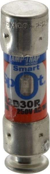 Ferraz Shawmut - 250 VAC/VDC, 30 Amp, Time Delay General Purpose Fuse - Clip Mount, 51mm OAL, 100 at DC, 200 at AC kA Rating, 9/16" Diam - USA Tool & Supply