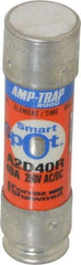 Ferraz Shawmut - 250 VAC/VDC, 40 Amp, Time Delay General Purpose Fuse - Clip Mount, 76mm OAL, 100 at DC, 200 at AC kA Rating, 13/16" Diam - USA Tool & Supply