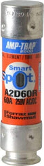 Ferraz Shawmut - 250 VAC/VDC, 60 Amp, Time Delay General Purpose Fuse - Clip Mount, 76mm OAL, 100 at DC, 200 at AC kA Rating, 13/16" Diam - USA Tool & Supply