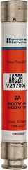 Ferraz Shawmut - 600 VAC/VDC, 2 Amp, Time Delay General Purpose Fuse - Clip Mount, 127mm OAL, 100 at DC, 200 at AC kA Rating, 13/16" Diam - USA Tool & Supply