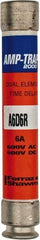 Ferraz Shawmut - 600 VAC/VDC, 6 Amp, Time Delay General Purpose Fuse - Clip Mount, 127mm OAL, 100 at DC, 200 at AC kA Rating, 13/16" Diam - USA Tool & Supply