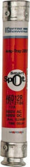 Ferraz Shawmut - 600 VAC/VDC, 12 Amp, Time Delay General Purpose Fuse - Clip Mount, 127mm OAL, 100 at DC, 200 at AC kA Rating, 13/16" Diam - USA Tool & Supply