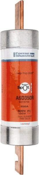 Ferraz Shawmut - 600 VAC/VDC, 350 Amp, Time Delay General Purpose Fuse - Clip Mount, 11-5/8" OAL, 100 at DC, 200 at AC kA Rating, 2-9/16" Diam - USA Tool & Supply