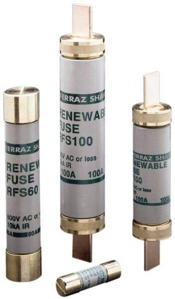 Ferraz Shawmut - 250 VAC, 60 Amp, Fast-Acting Renewable Fuse - Clip Mount, 76mm OAL, 10 at AC kA Rating, 13/16" Diam - USA Tool & Supply