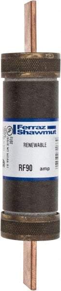Ferraz Shawmut - 250 VAC, 90 Amp, Fast-Acting Renewable Fuse - Clip Mount, 5-7/8" OAL, 10 at AC kA Rating, 1-1/16" Diam - USA Tool & Supply
