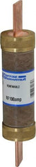 Ferraz Shawmut - 250 VAC, 100 Amp, Fast-Acting Renewable Fuse - Clip Mount, 5-7/8" OAL, 10 at AC kA Rating, 1-1/16" Diam - USA Tool & Supply