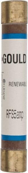 Ferraz Shawmut - 600 VAC, 5 Amp, Fast-Acting Renewable Fuse - Clip Mount, 127mm OAL, 10 at AC kA Rating, 13/16" Diam - USA Tool & Supply