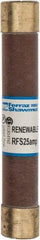 Ferraz Shawmut - 600 VAC, 25 Amp, Fast-Acting Renewable Fuse - Clip Mount, 127mm OAL, 10 at AC kA Rating, 13/16" Diam - USA Tool & Supply