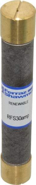 Ferraz Shawmut - 600 VAC, 30 Amp, Fast-Acting Renewable Fuse - Clip Mount, 127mm OAL, 10 at AC kA Rating, 13/16" Diam - USA Tool & Supply