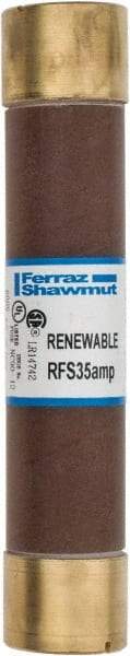 Ferraz Shawmut - 600 VAC, 35 Amp, Fast-Acting Renewable Fuse - Clip Mount, 5-1/2" OAL, 10 at AC kA Rating, 1-1/16" Diam - USA Tool & Supply