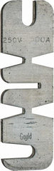 Ferraz Shawmut - 250 VAC, 500 Amp, Fast-Acting Renewable Fuse - Fuse Holder Mount, 10-3/8" OAL, 10 at AC kA Rating, 2-9/16" Diam - USA Tool & Supply