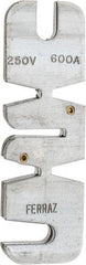 Ferraz Shawmut - 250 VAC, 600 Amp, Fast-Acting Renewable Fuse - Fuse Holder Mount, 10-3/8" OAL, 10 at AC kA Rating, 2-9/16" Diam - USA Tool & Supply