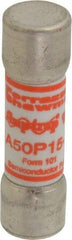 Ferraz Shawmut - 450 VDC, 500 VAC, 15 Amp, Fast-Acting Semiconductor/High Speed Fuse - Clip Mount, 50.8mm OAL, 100 at AC, 79 at DC kA Rating, 9/16" Diam - USA Tool & Supply