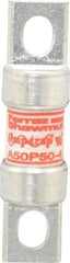 Ferraz Shawmut - 450 VDC, 500 VAC, 50 Amp, Fast-Acting Semiconductor/High Speed Fuse - Bolt-on Mount, 3-3/16" OAL, 100 at AC, 79 at DC kA Rating, 13/16" Diam - USA Tool & Supply