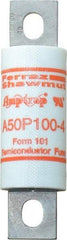 Ferraz Shawmut - 450 VDC, 500 VAC, 100 Amp, Fast-Acting Semiconductor/High Speed Fuse - Bolt-on Mount, 3-5/8" OAL, 100 at AC, 79 at DC kA Rating, 1" Diam - USA Tool & Supply