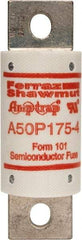 Ferraz Shawmut - 450 VDC, 500 VAC, 175 Amp, Fast-Acting Semiconductor/High Speed Fuse - Bolt-on Mount, 3-5/8" OAL, 100 at AC, 79 at DC kA Rating, 31mm Diam - USA Tool & Supply
