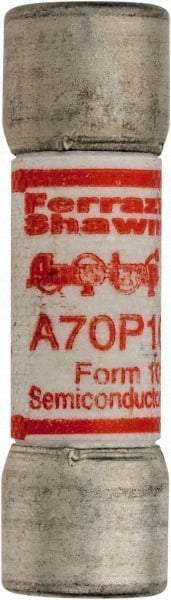Ferraz Shawmut - 650 VDC, 700 VAC, 10 Amp, Fast-Acting Semiconductor/High Speed Fuse - Clip Mount, 50.8mm OAL, 100 at AC/DC kA Rating, 9/16" Diam - USA Tool & Supply
