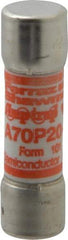 Ferraz Shawmut - 650 VDC, 700 VAC, 20 Amp, Fast-Acting Semiconductor/High Speed Fuse - Clip Mount, 50.8mm OAL, 100 at AC/DC kA Rating, 9/16" Diam - USA Tool & Supply